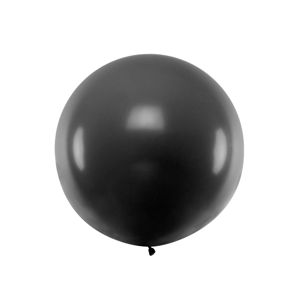Matte black XL latex balloon