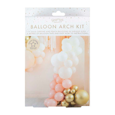 Peach &amp; Gold balloon garland DIY kit