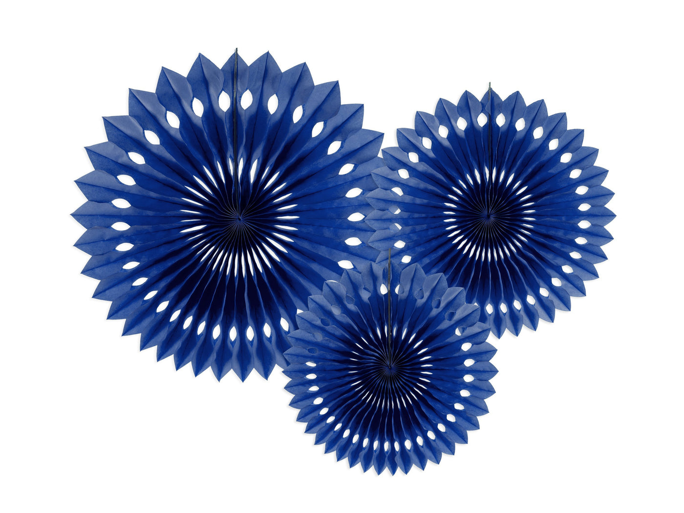 Navy blue punched silk fan kit