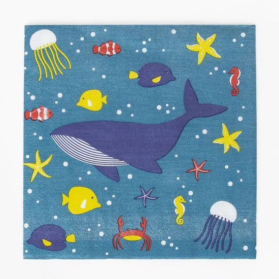 ECO bottom of the sea napkins / 20 pcs.