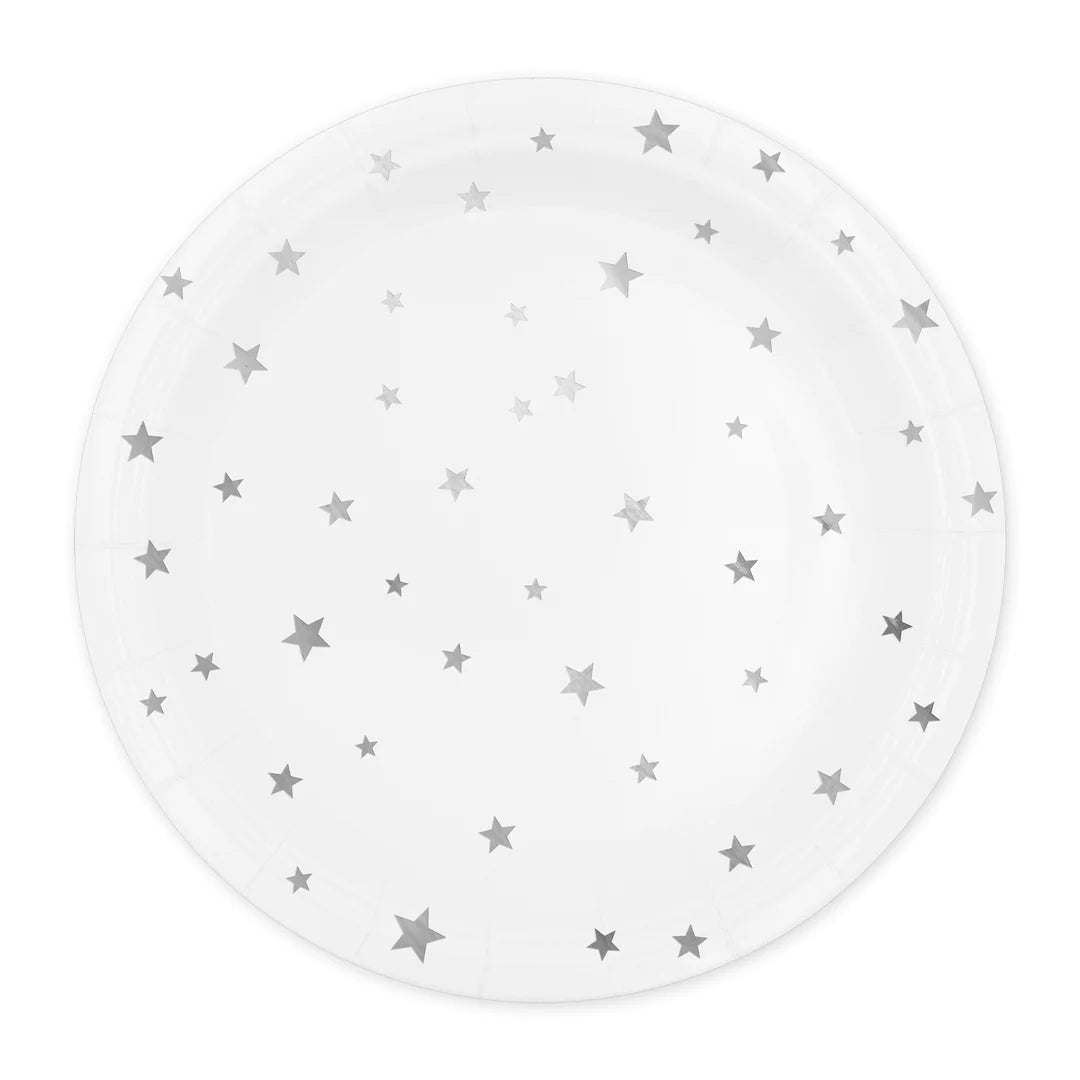 Basic silver star plates / 6 pcs.