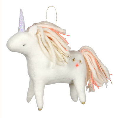 felt unicorn pendant