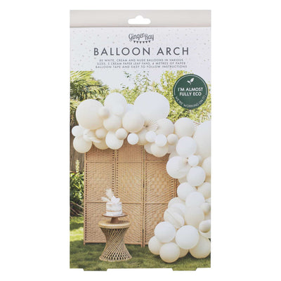 DIY kit Nude &amp; White balloon garland