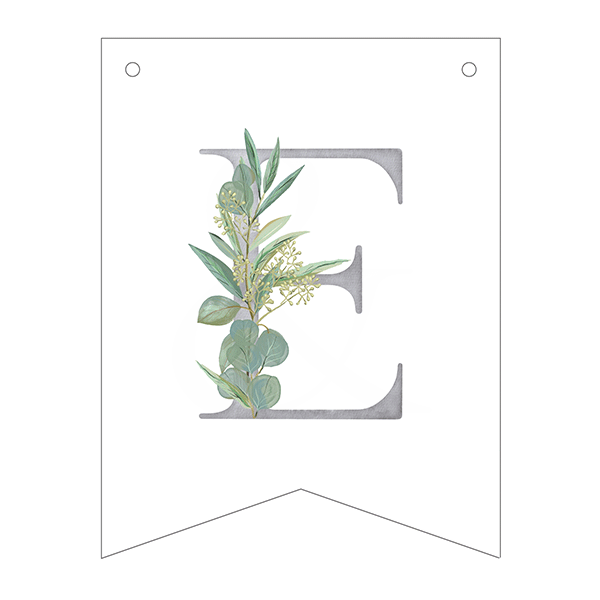 letter E olive 