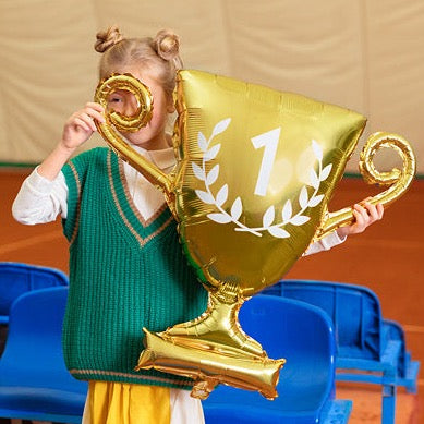 Balão Foil Taça Campeã dourada
