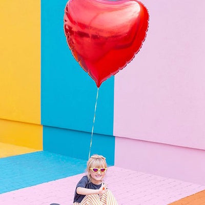 Red XL foil heart balloon