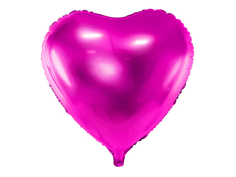 Fuchsia heart Mylar balloon