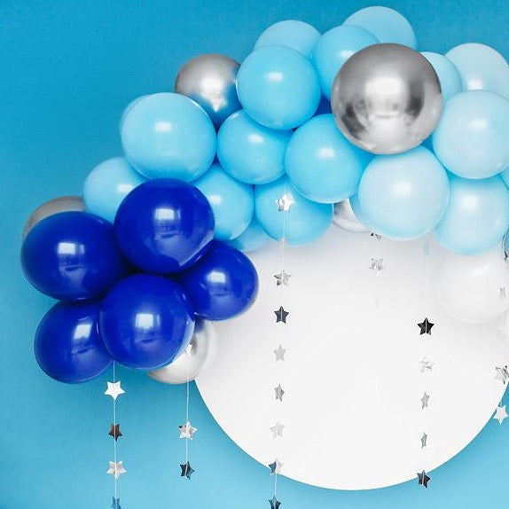 Kit DIY de grinalda de balão azul