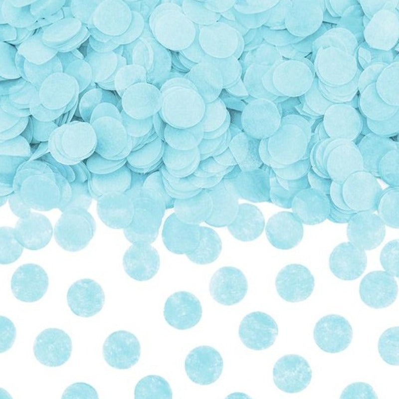 Light blue tissue paper confetti