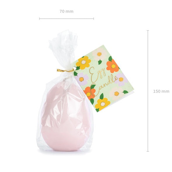 pink egg easter candle