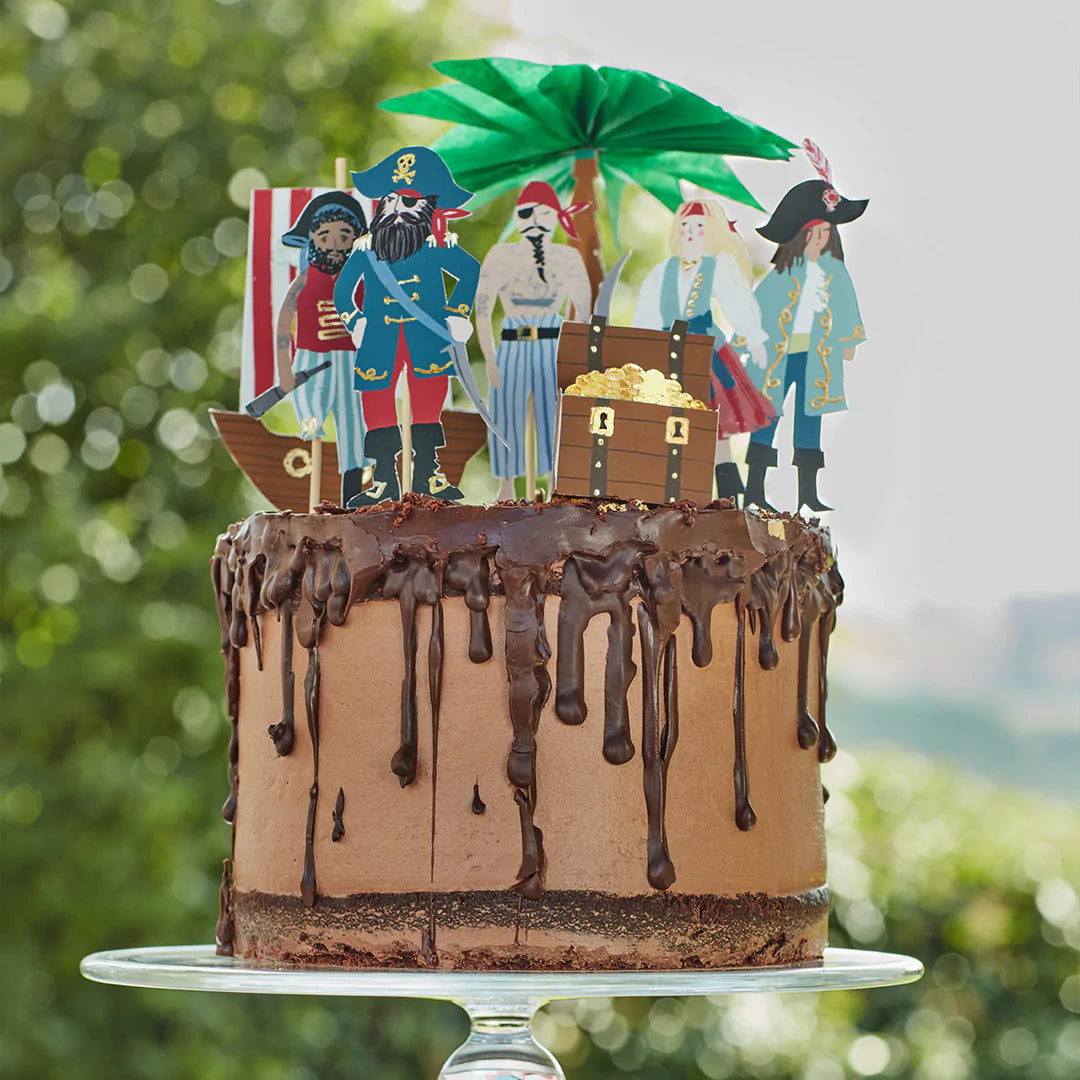 Vintage pirates cake topper