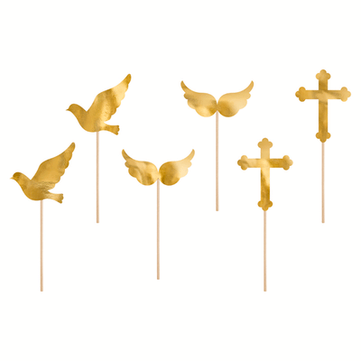 Cake Toppers details First Communion small / 6 pcs.