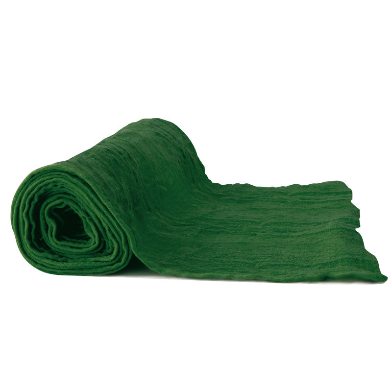 Leaf green cotton table runner