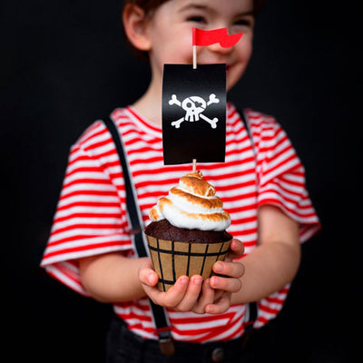 Cupcake kit Wrapper e pirata Topper