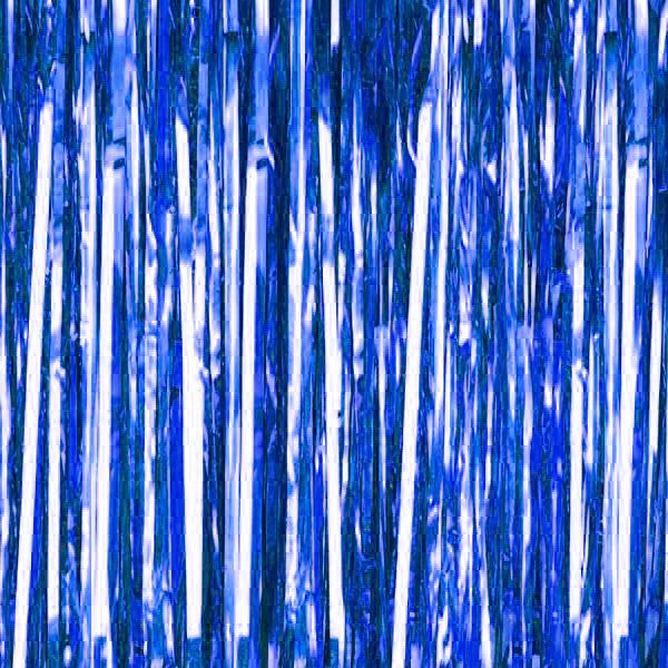 Blue Foil curtain photocall background