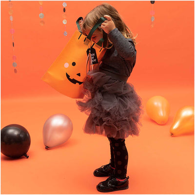 Bolsa Trick or Treat calabaza con decoración