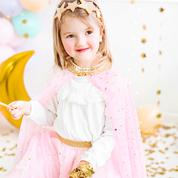 Gold glitter stars headband