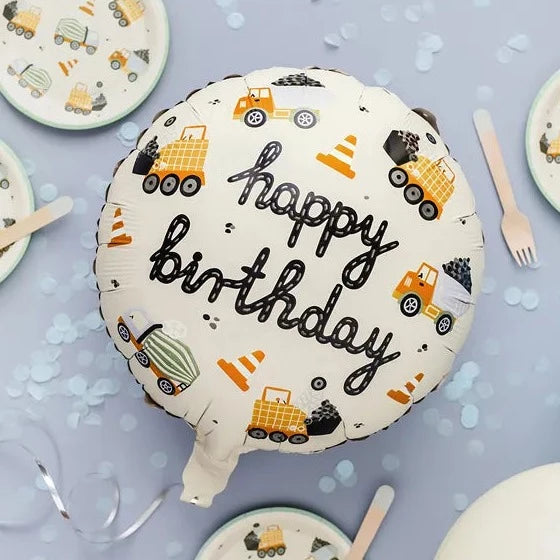 Balloon construction foil Happy Birthday