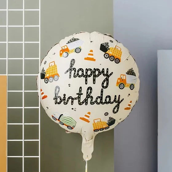 Balloon construction foil Happy Birthday