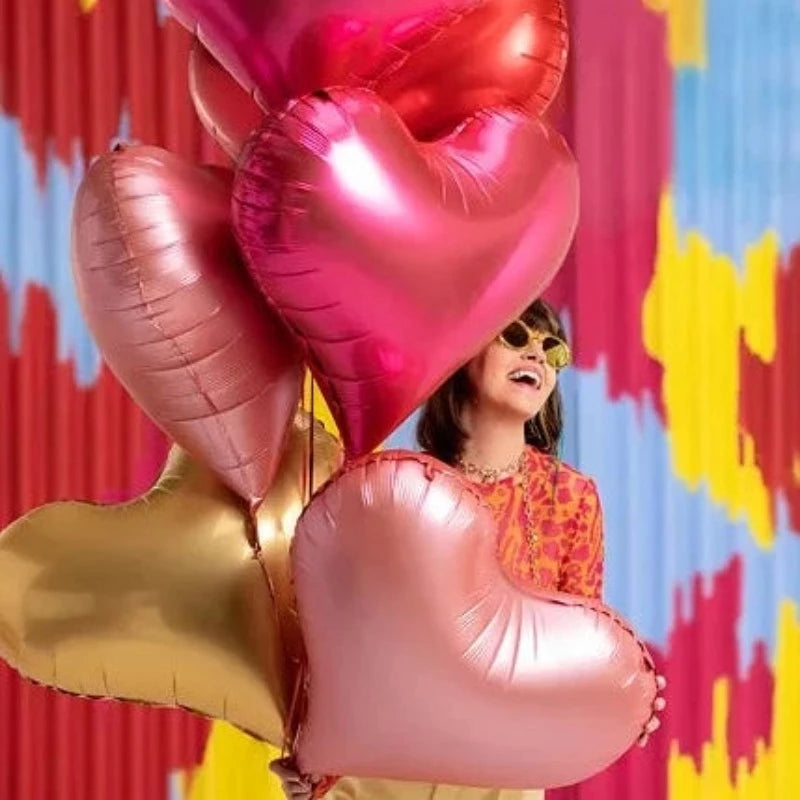 Foil Balloon L Heart Rosegold matt