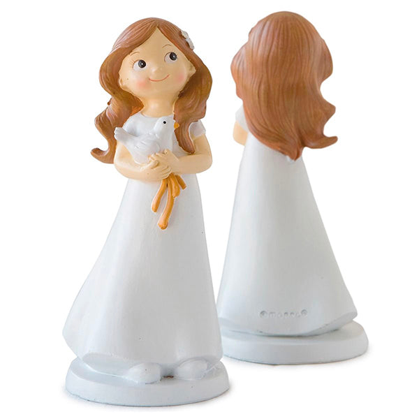 Figure for cake of Communion girl with dove