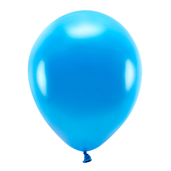 ECO balloons metallic electric blue / 10 pcs.
