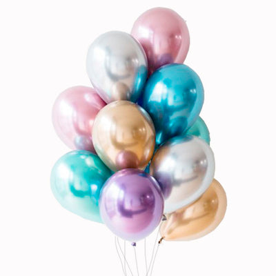 Globos Chrome plata / 2 uds.