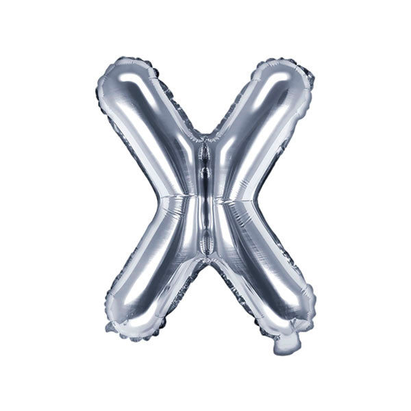 Small silver foil letter balloon