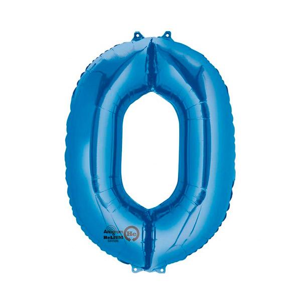 Premium blue 0 XL foil balloon