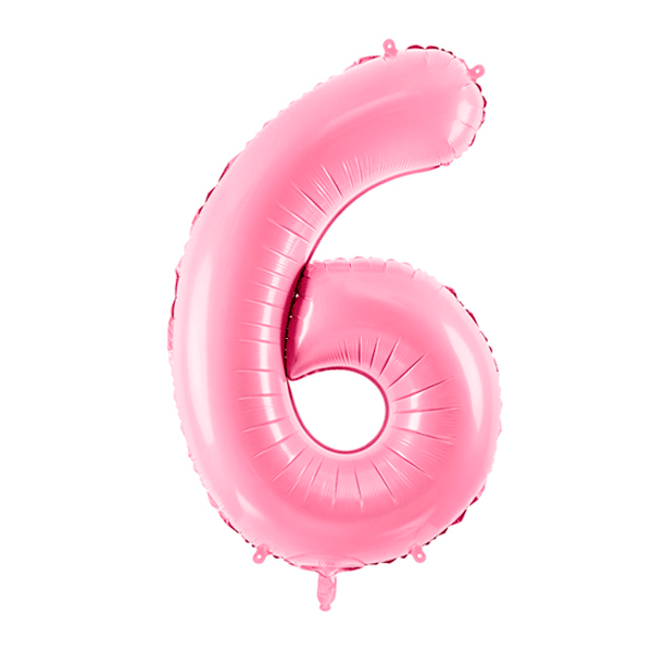 Balão foil Números XL rosa mate basic