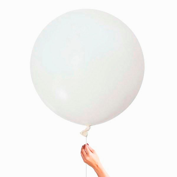 Satin white XL latex balloon
