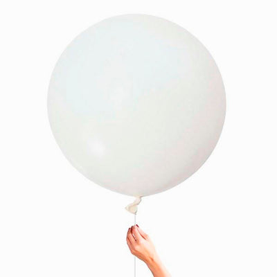 Satin white XL latex balloon