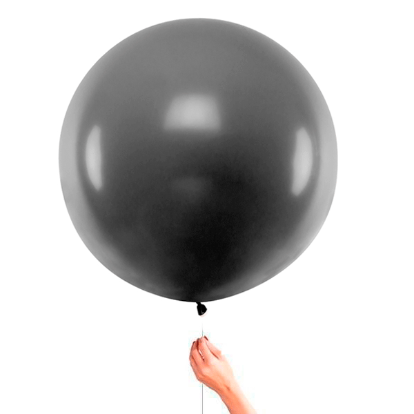 Matte black XL latex balloon