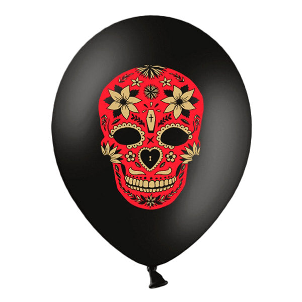 Black balloons Mexican skull / 2 pcs.