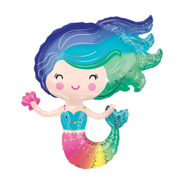 Multicolor Mermaid Foil Balloon