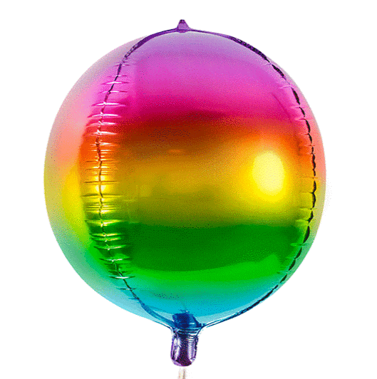Multicolor Gradient Orbit Globe