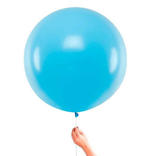 Matte light blue XL Latex Balloon