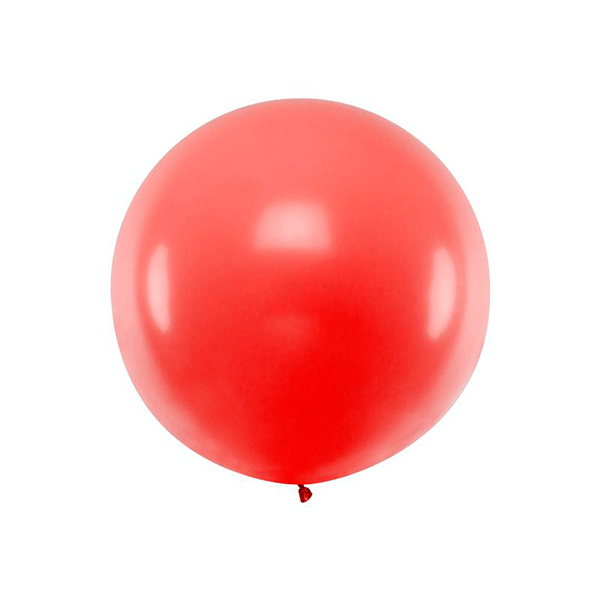 Matte red XL latex balloon