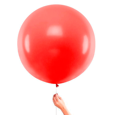 Matte red XL latex balloon