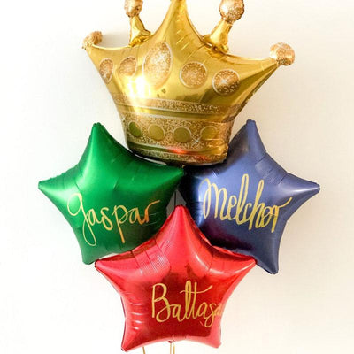 Kit balloons CLASSIC Kings and crown written by hand / WITHOUT INFLATION