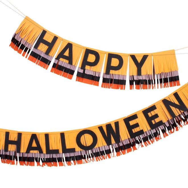 Happy Halloween fringed ECO garland