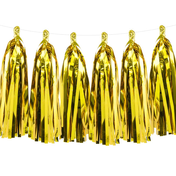 Gold glitter tassel garland