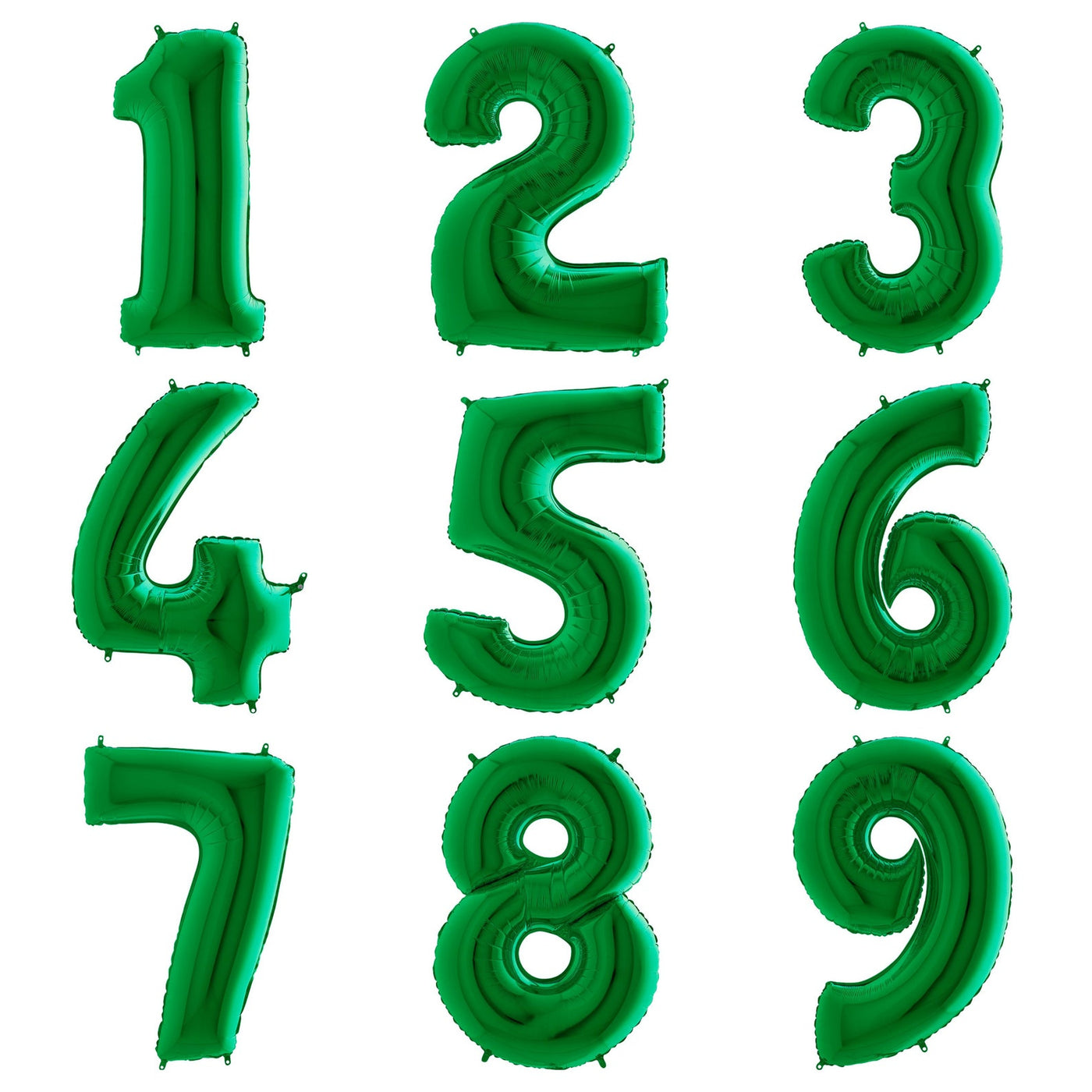 Green XL foil number balloon