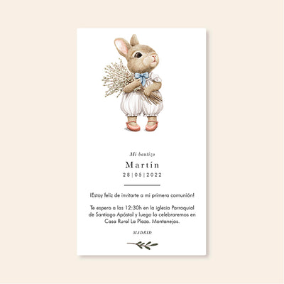 Personalized Bunny Invitations