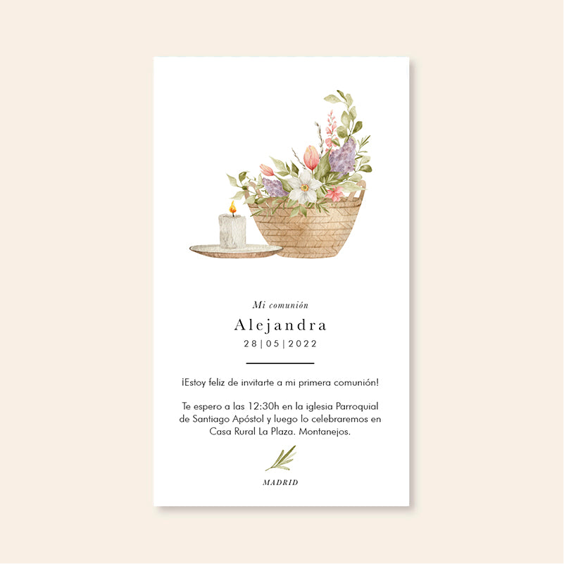 Spring still life personalized invitations