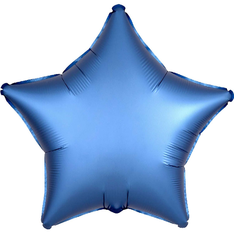 Globo Mylar estrella azul satinado