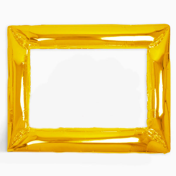 Golden foil balloon photocall frame