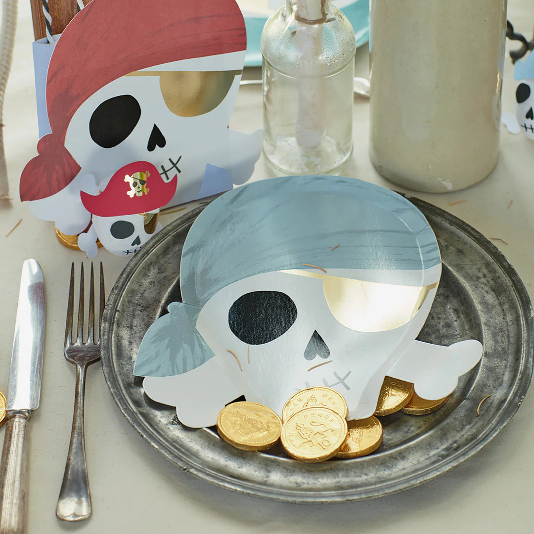 Pirate skull plates / 8 pcs.