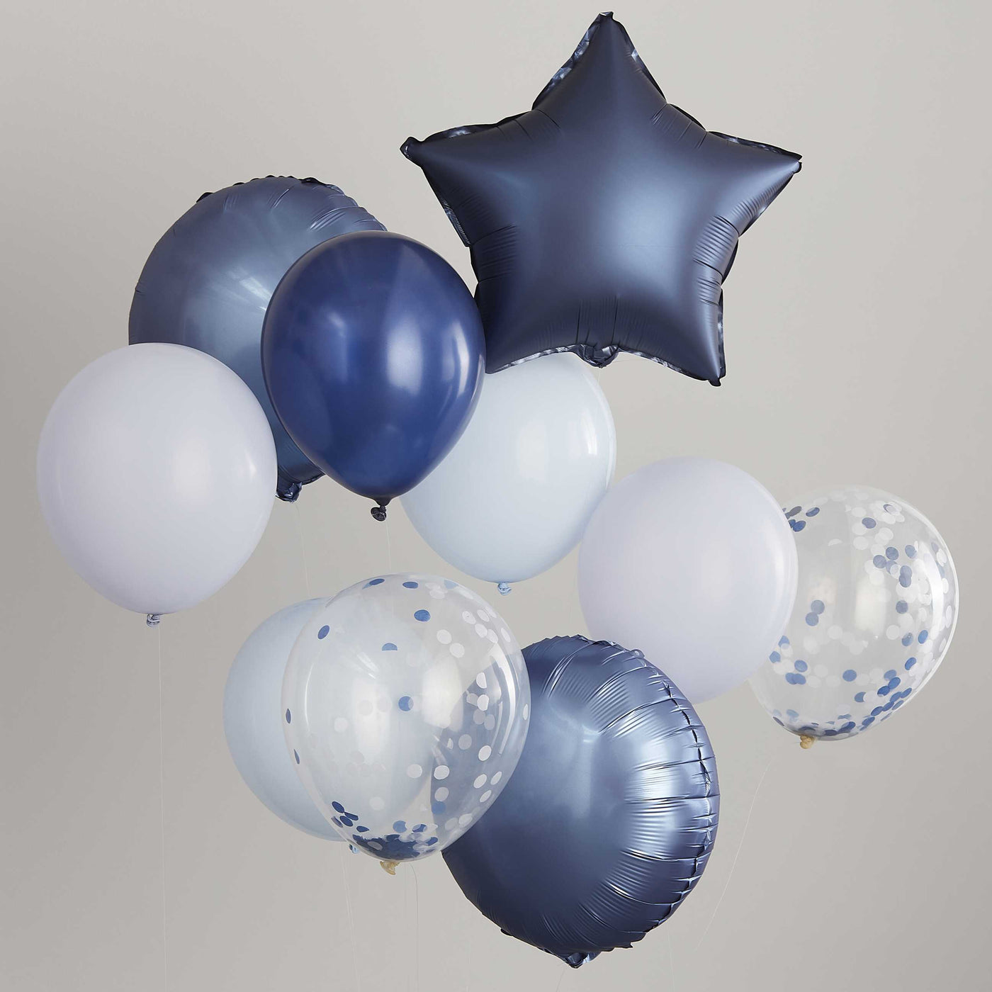 Mix balloons Navy foil latex confetti