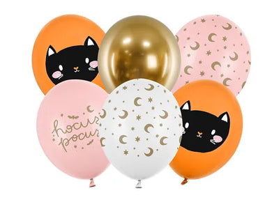 Mix globos Halloween Cat / 6 uds.